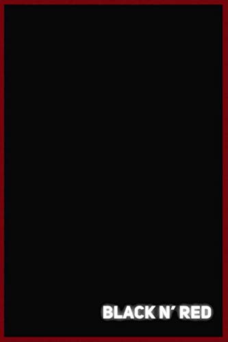 Black n' Red Notebook: Lined Notebook, 110 pages, cover "6x9" inches