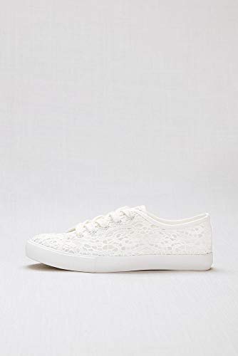 David's Bridal Lace Crochet Sneakers Style Carrson, White, 11 - Thumbnail 2
