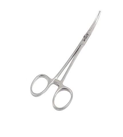 Comdent - Mosquito Hemostat Forcps, 12.5cm, Curved, Stainless Steel Dog Cat Pet Scissors Ear Hair Fishing Scissors Tools (Curved 12.5cm)