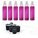 Pack of 6, 10ml, Purple Roll On Bottles With Metal Ball for Essential Oil, Aromatherapy by Mavogel --3ml Dropper Included