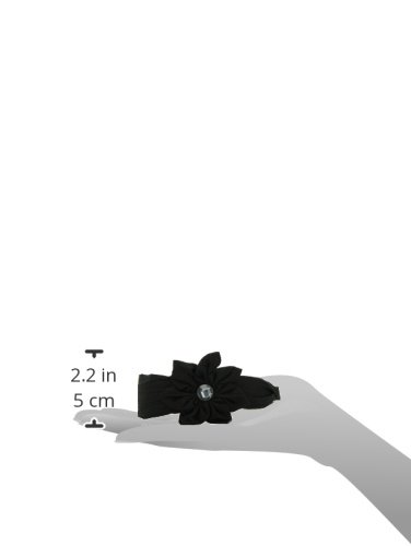 Caravan Rose Bud Topped With Crystal On Gathered Fashion Fabric Headband