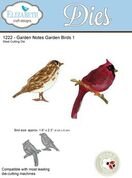 Elizabeth Craft Designs Notes Garden Birds 1 Die, Metal, Grey, 21.3 x 13.7 x 0.2 cm