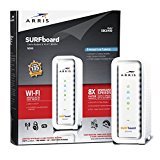 ARRIS SURFboard SBG6400 8x4 DOCSIS 3.0 Cable Modem / N300 Wi-Fi Router-Retail Packaging-White