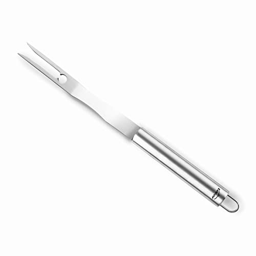 Lacor - 60261 - Tenedor BBQ, Acero Inoxidable, Mango Ergonómico, Apto para Lavavajillas, 43,5 cm, Inox