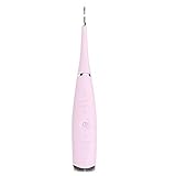 Electric Sonic Dental Calculus Plaque Remover Tool Kit - Tooth Scraper Tartar Removal Cleaner - Teeth Stain Eraser Polisher - Remove Tarter for Kids Adult - 100% Proven Safe Effective (Pink)