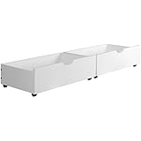 Donco Kids Dual Under Bed Drawer, One Size, White