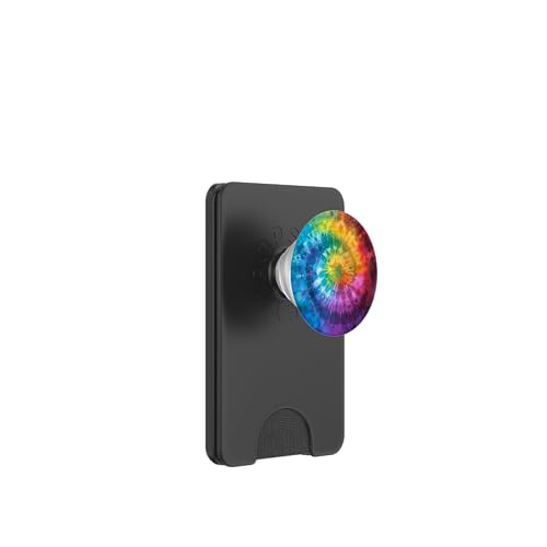 Tie Dye Rainbow Swirl PopSockets PopWallet for MagSafe