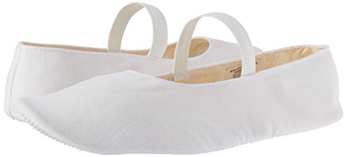 Leo Women's Imported Gym Pump Dance Shoe, White, 42 Medium EU (9 US)