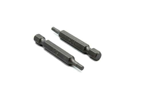TEMO 25 pc H-3 Hex 1/8 inch (3mm) Impact Ready 2 inch (50mmL) Length Screwdriver Insert Bits Hex Shank with Quick Release Slot GC