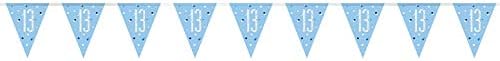 Unique 83435 Blue Dots Prismatic Birthday Plastic Pennant Banner, 9 Ft 1 Pc, Age 13 - Image 3