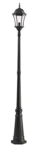 Z-Lite 522MP1-BK Wakefield Outdoor Post Light, Aluminum Frame, Black Finish and Clear Beveled Shade of Glass Material - Thumbnail 2