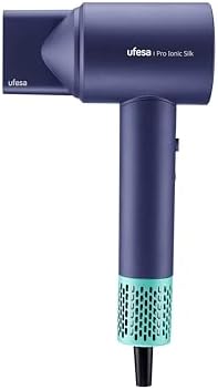 Pro Ionic Silk Sèche-Cheveux, 110 000 tr/min, Sèche-Cheveux Professionnel Ultra-Silencieux, Contrôle Intelligent de la Température, Ions Négatifs, Anti-Frisottis, Accessoires Magnétiques