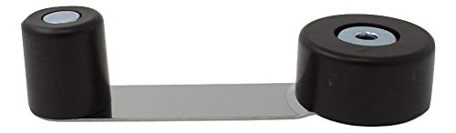 Chrome Door Stopper - Swivel Type - Floor Mounted - Dark Brown - by Lifeswonderful