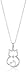 Amazon Collection Sterling Silver Diamond Accented Cat Pendant Necklace, 18