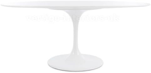 Eero Saarinen Style Oval Tulip Dining Table - White 78" X 47"