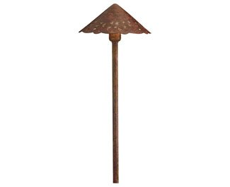 Kichler Lighting 15843TZT LED Decorative Hammered Roof Low Voltage Landscape Path and Spread Light, Textured Tannery Bronze