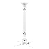 DYNAVISTA Full Motion Universal Ceiling Projector Mount Bracket with Adjustable Height and Extendable Arms Rotating Swivel Mount for Home and Office Projector (White)
