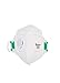 Disposable Dust Masks NIOSH N95 Approved with Breathing Valve,SafetyPlus, Pack of 10