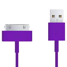 5 x 1 Metre Extra Long Purple 30-Pin USB Data Sync Charging Cable Charger Lead For Apple iPhone 4 4S 3G 3GS Apple iPad 1st 2nd 3rd Gen iPod 5th Gen classic nano 1st 2nd 3rd 4th 5th 6th Gen Touch