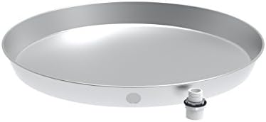 24" Aluminum Water Heater Drain Pan with PVC Fitting