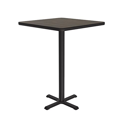 Correll 30" Square Walnut Bar Height Cafe Table, TFL
