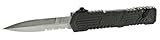 Viper 3, OTF, Black Handle, Bead Blast Blade, Serrated