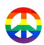 Rainbow Peace Sign Sticker