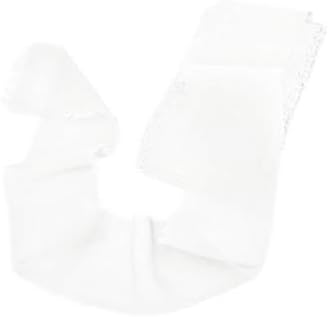 Mixsuperstore Ivory Chiffon Ribbon Handmade Sample Swatch 2-1/2"x 15Yd Fringe Ribbon for DIY Crafts, Wedding Party Decorations