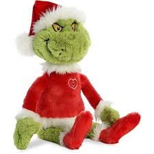 Dr. Seuss Official Santa Grinch Plush Toy