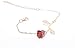CHOA 3D Rose Bracelet,Charm Gold Silver Personalized Rose Pendant Bracelet for Women Girls (red Rose Rose Gold)