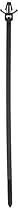 Gardner Bender 45-308PMUVB Push-Mount Cable Tie, 8 Inch., 50 Tensile Strength, Wire / Cord Management Industrial and Household Use, Nylon Zip Tie, 25 Pk., UV Resistant Black