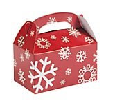FAKKOS Design Christmas Holiday Cardboard Treat Boxes (36 Total) - 12 Gingerbread Treat Boxes, 12 Snowflake Treat Boxes, 12 Santas Workshop Treat Boxes - Thumbnail 2
