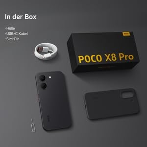 XIAOMI Poco X8 Pro Smartphone 8GB+256GB, Dimensity 8500-Ultra Prozessor, 6500mAh Akku, Ultra-helles AMOLED Display, 50MP Sony IMX882 Hauptkamera mit OIS, Schwarz, 3 Jahre Garantie 5