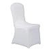 HAORUI Spandex Chair Covers for Dining Room Banquet Wedding Party Small Size(4 pcs, White)