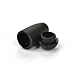 Bluecell 20 Pcs Plastic Black Color Detachable Cap Cord Locks Stop End for Lanyard Backpack Clothing
