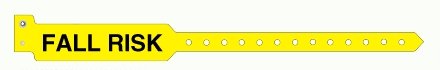 MCK11033200 - Precision Dynamic Patient Identification Band Sentry Superband Alert Bands Snap Closure Fall Risk