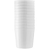 [10 Count 86 Oz Combo] Basix Round White Food Storage Deli Container With Lids, Perfect For Meal Prep Soup, Ice Cream, Freeze