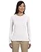 Ladies' 4.4 oz., 100% Organic Cotton Classic Long-Sleeve T-Shirt M WHITE