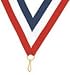 3rd Place Bronze World Class Die Cast Medal with Red, white & blue v-neck ribbon