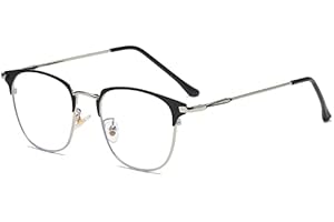 Blue Light Blocking Glasses Photochromic Sunglasses Computer Gaming Half Frame Ray Lens Anti Eye Fatigue for Men Women Storag