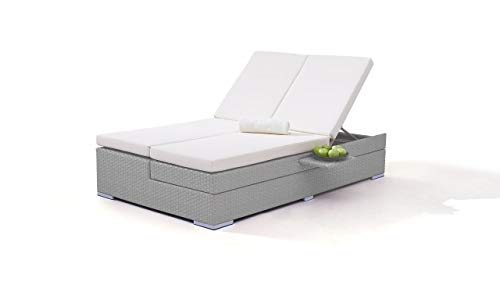 talfa Polyrattan Sonnenliege in Grau satiniert Flex – Bild 8