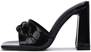 Cape Robbin Women's Chunky Heel Strappy Sandals - 4 Inch Block Heel, Square Open Toe, Comfort Footbed - View #4