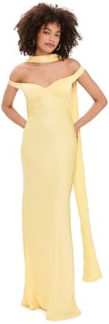 bcbg one shoulder yellow dress Bcbg max azria one shoulder metallic chiffon dress + FREE SHIPPING