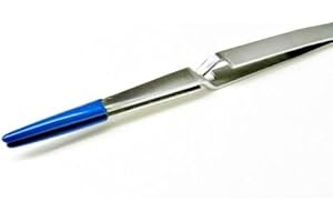 Cross Locking Tweezers with Rubber PVC Tips Cross Lock with Thick Coated Tips for Lab Industrial Jewelry Craft Tips Have Rubber Coating for Securely Holding to Not Mar or Scratch the Article By JTS
