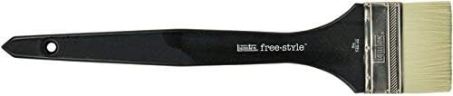 Liquitex Professional Freestyle Large Scale Brush, Broad Flat/Varnish 3-inch, Long Handle,Black, Mehfarbg, 3" - Image 5