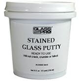 Stained Glass Putty - 1/2 Pint - 8oz Bottle -Black