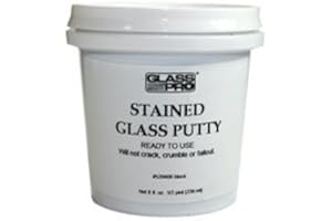 Stained Glass Putty - 1/2 Pint - 8oz Bottle -Black by Glasspro