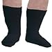 Extra-Wide Medical (Diabetic) Socks for Men (11-16 (up to 6E wide), Black) (pack of 3)