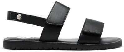 | Sandalias planas REHOBOTH| Zapato piel| Cierre ajustable niña|Negro|Talla 27