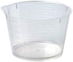 Medicine Measure Pot 60ml x 50. Polythene. Autoclavable.